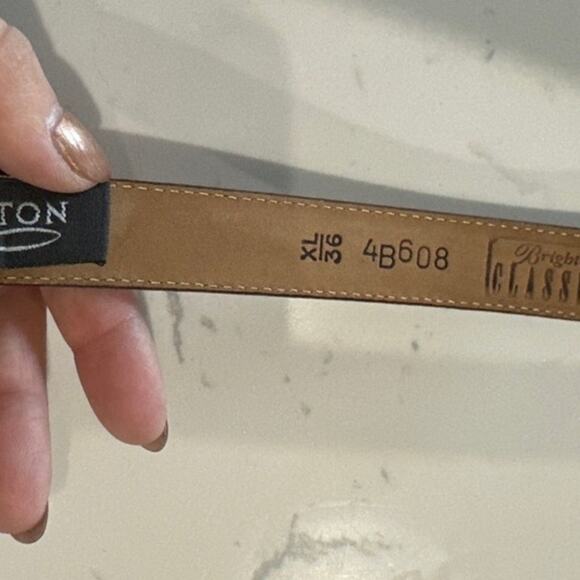 Vintage Brighton Classics Brown Scally Leather 2-Toned buckle, Size XL 36, EUC - Picture 3 of 4